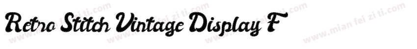 Retro Stitch Vintage Display Font字体转换